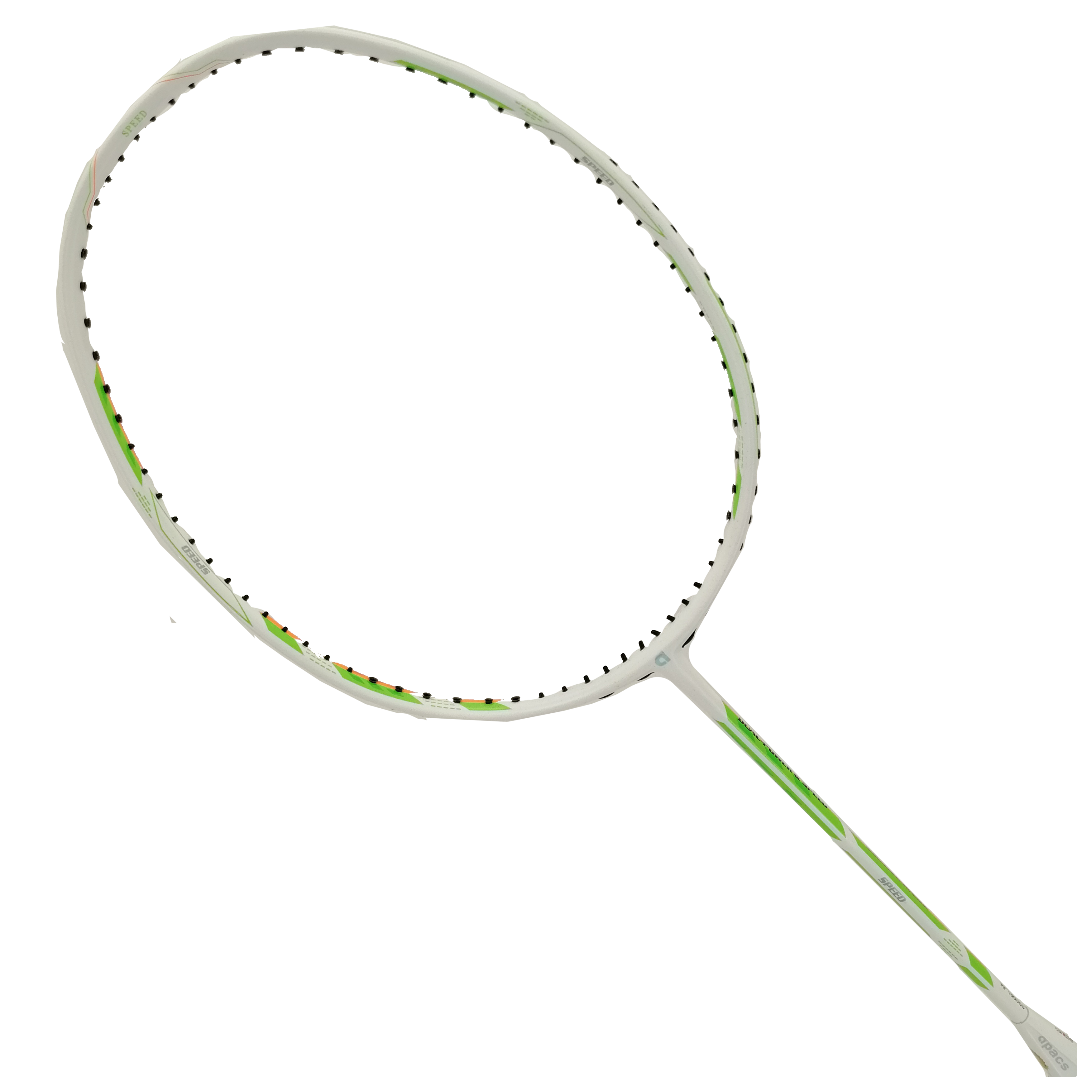 APACS Dual Power Speed Badminton Racket (White)+ Free String & Grip ...